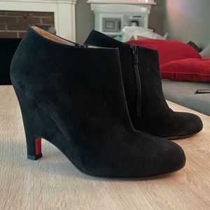 ☀️SALE☀️Louboutin Morphing Bootie 100MM Black Suede - 38.5